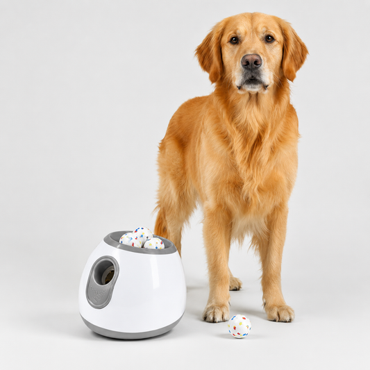 Automatic Dog Ball Launcher | Adjustable Distance Settings for Interactive Fetch Play
