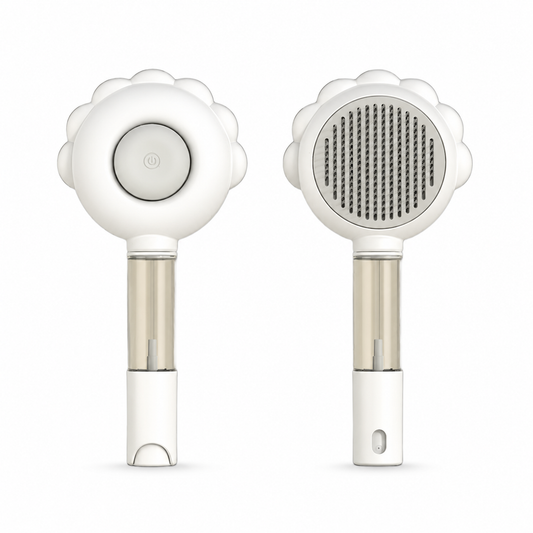 Self-Cleaning Pet Grooming Brush with Spray