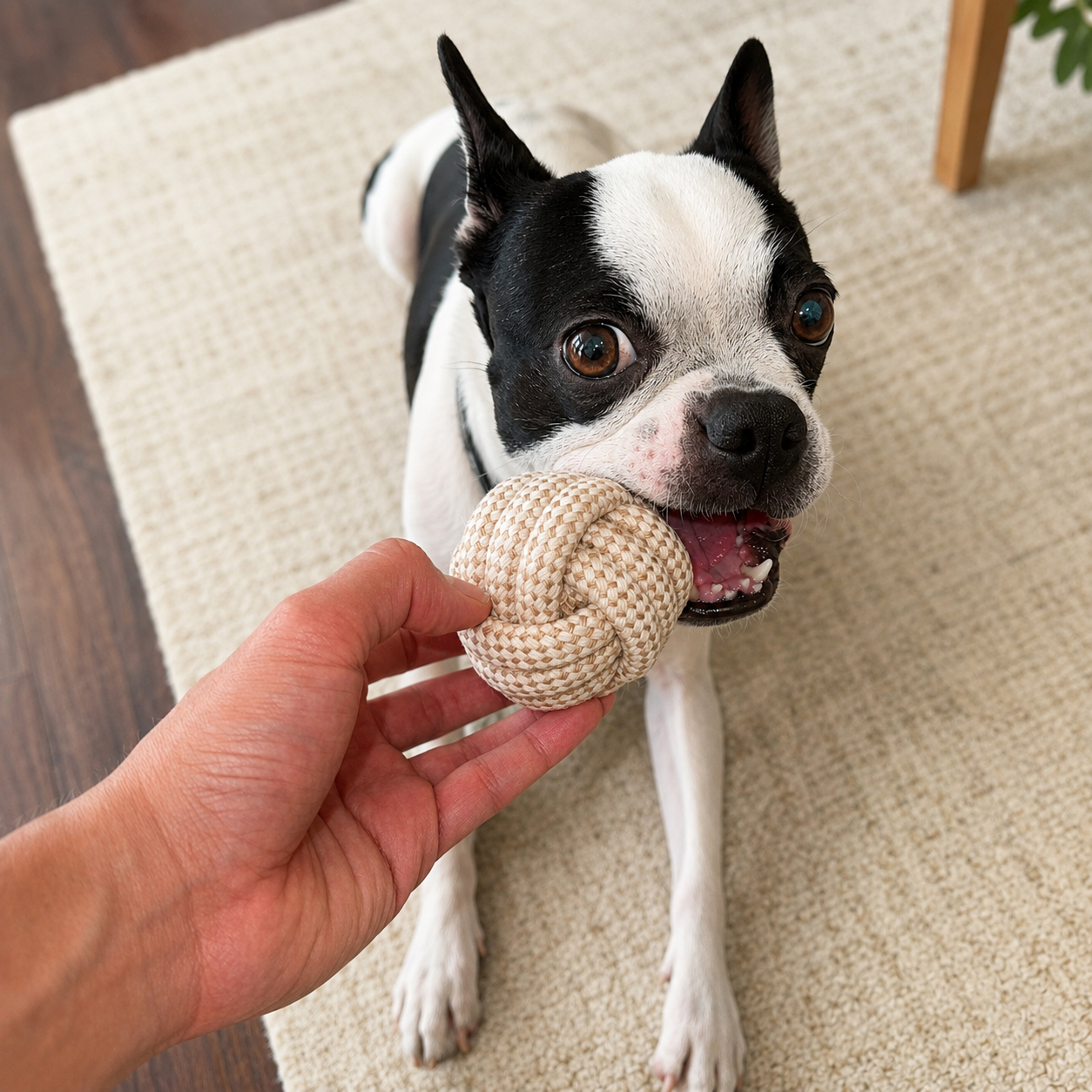 Cotton Rope Dog Chew Toy with Durable Knots