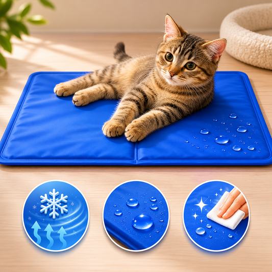 Tailvia Cat Cooling Mat, Gel Core, Lightweight