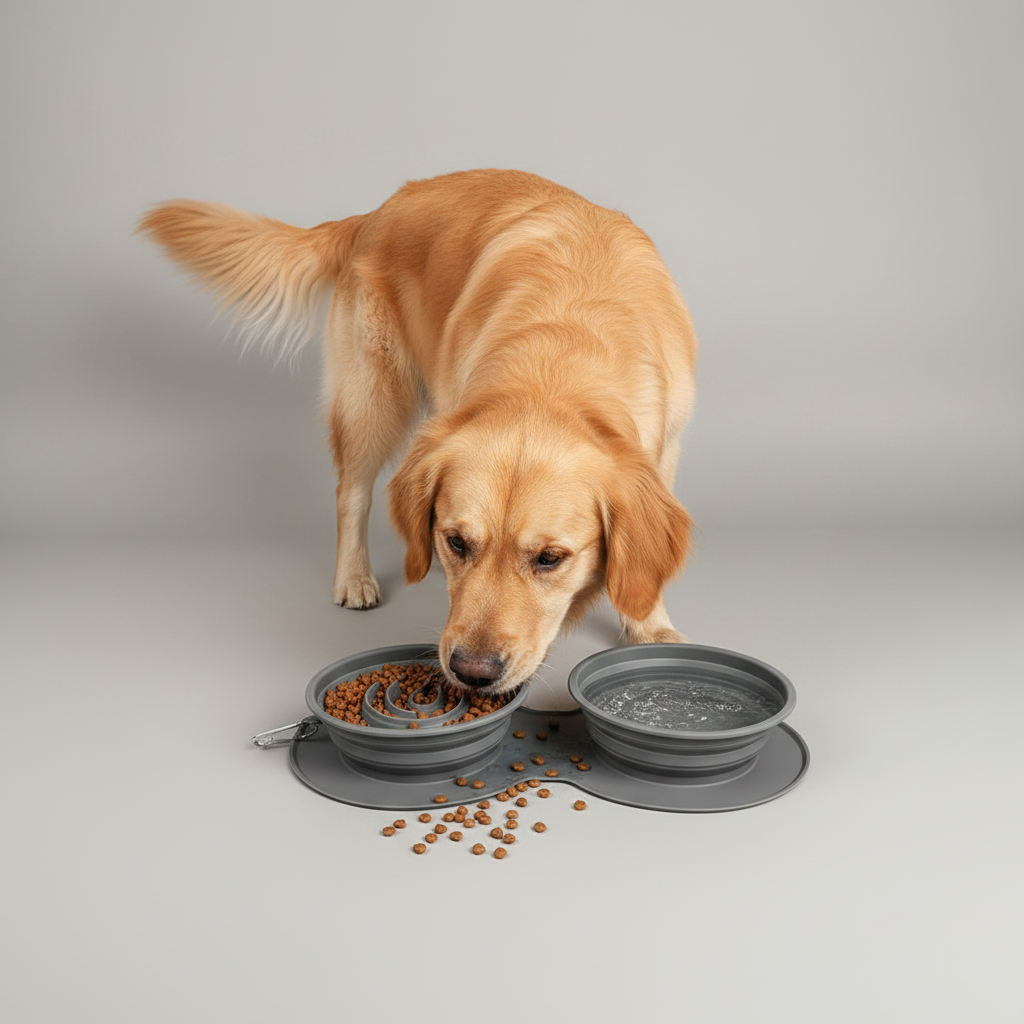 Travel Buddy | Slow Feeder Dog Bowl with Adjustable Depth & Non-Skid Base | Perfect for Convenient Pet Feeding on the Go 5
